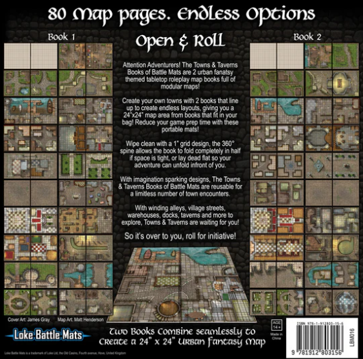 Loke Battlemats - Towns & Taverns