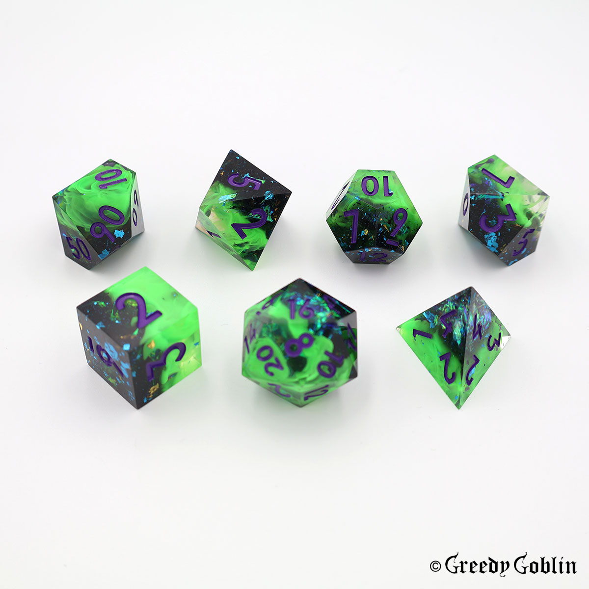 Sharp Polydice Set (Green Smoke Laser)
