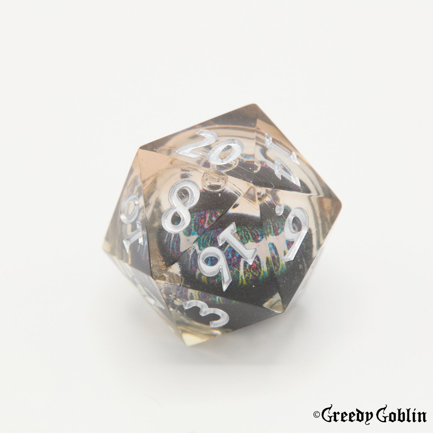 Liquid Core Dice Set (White and Blue Eye)