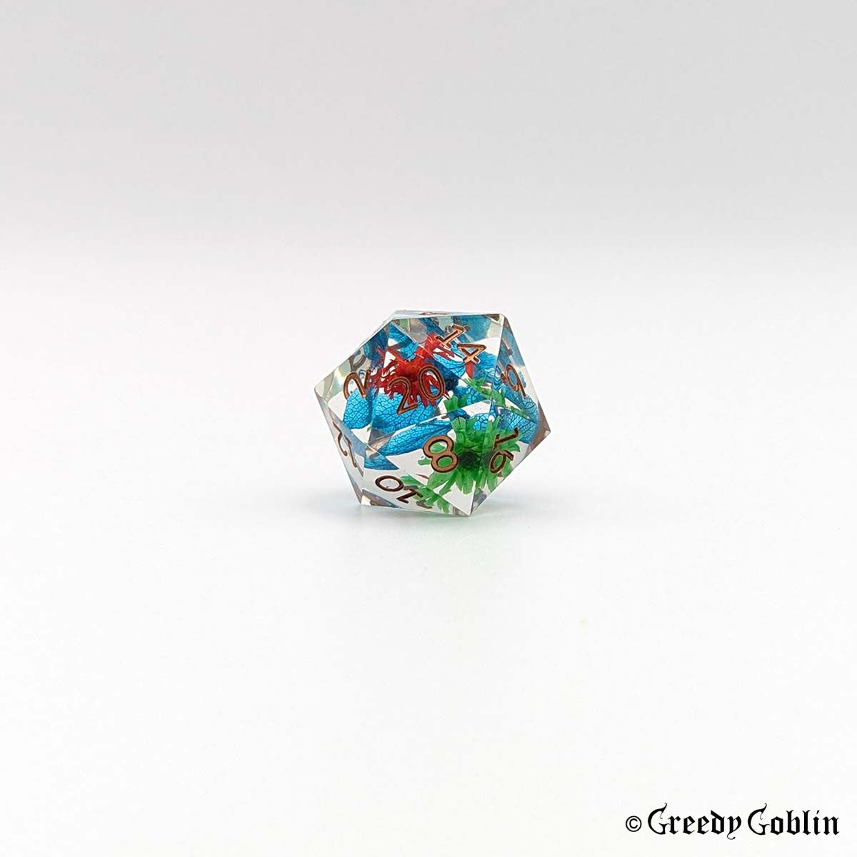 Sharp Polydice Set (Transparent Multicolored Flowers)
