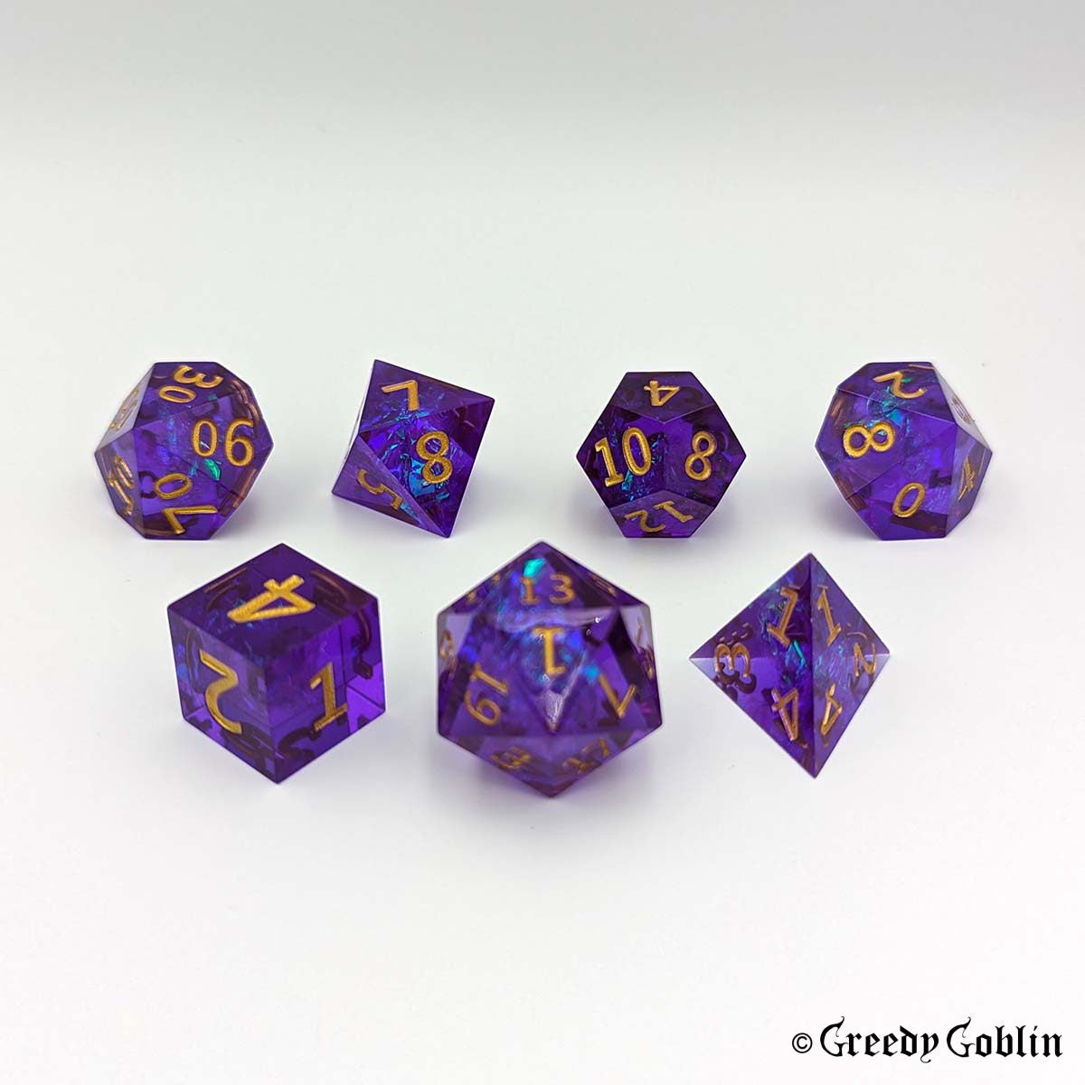 Sharp Polydice Set (Transparent Purple)