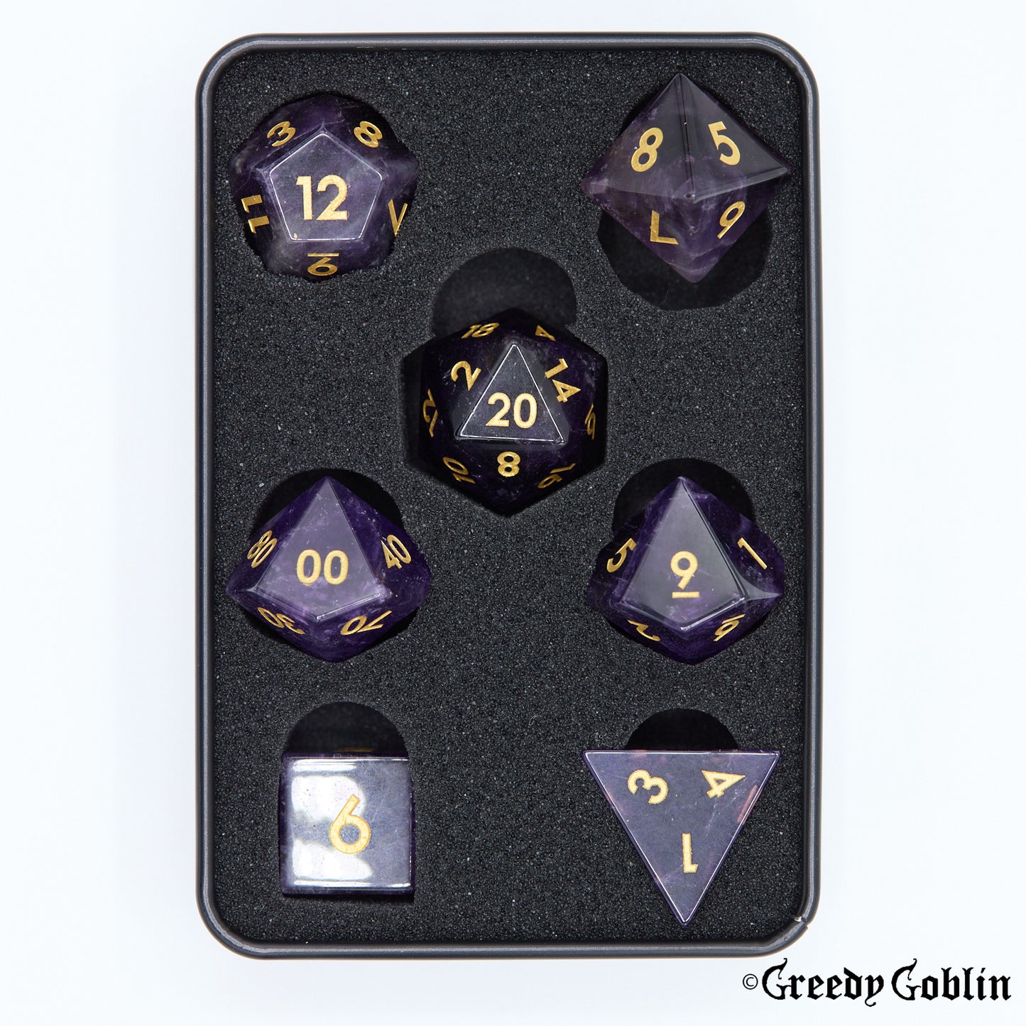Amethyst Polydice Set