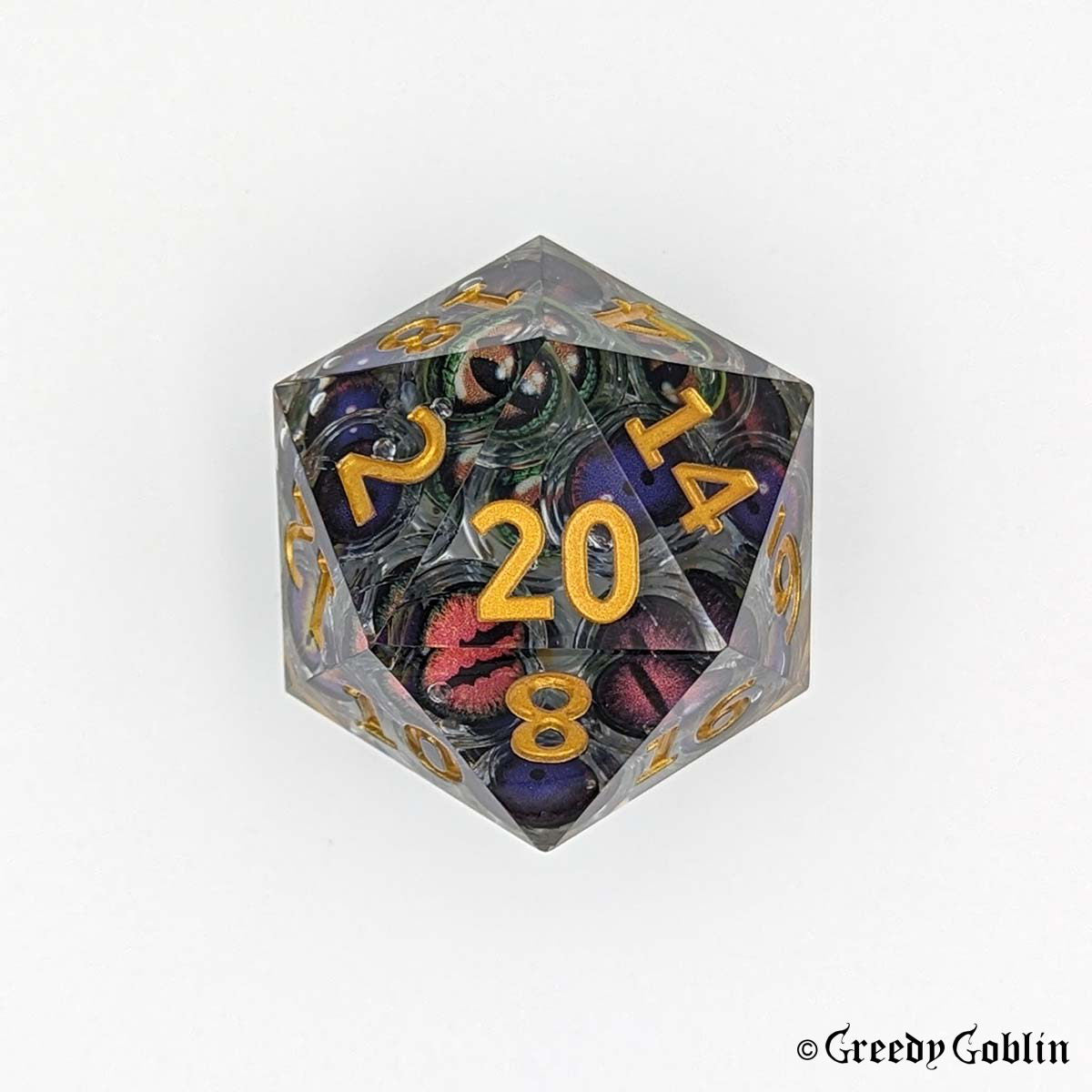 Liquid Core Dice (Multicolored Dragon Eyes)