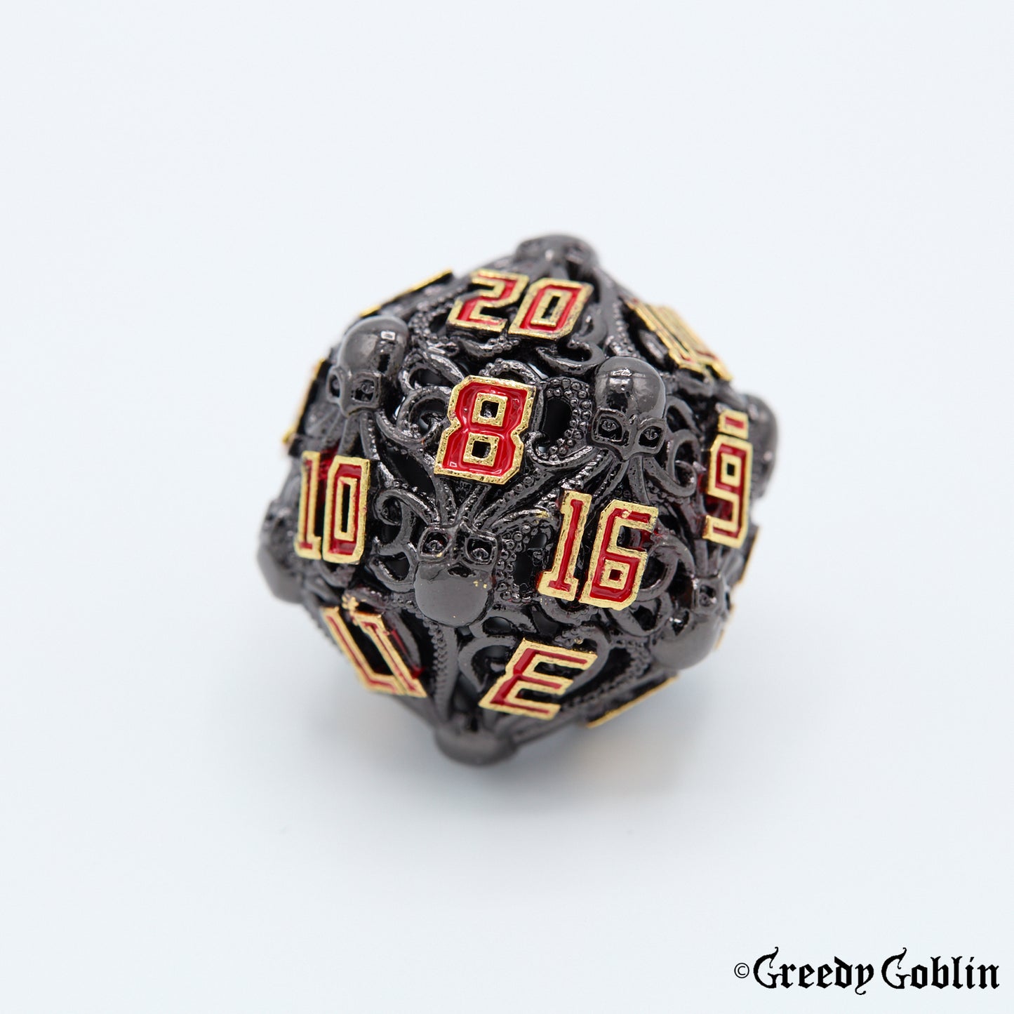 Metal Hollow Dice Set (Kraken Black)
