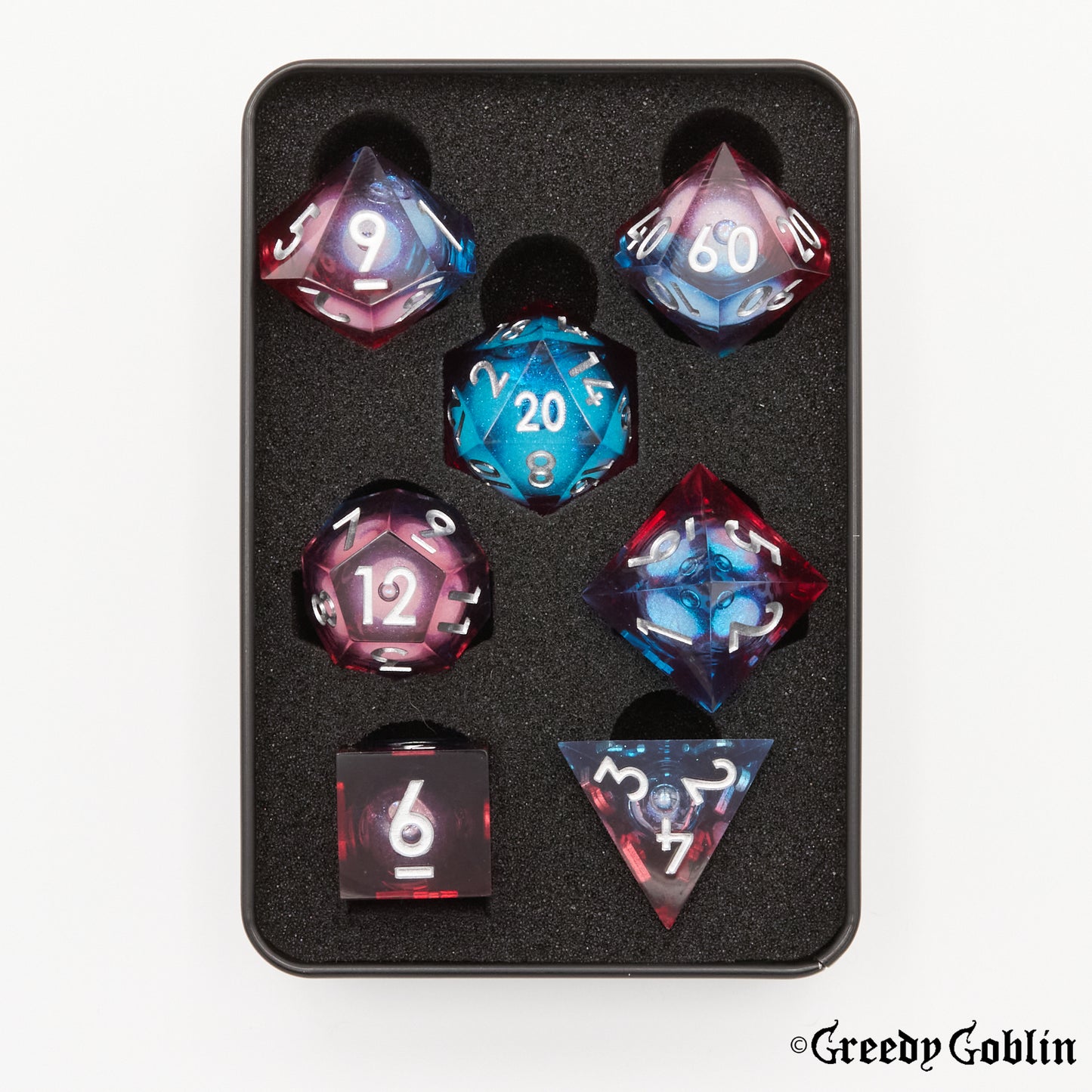 Liquid Core Dice Set (Transparent Blue Red S.)