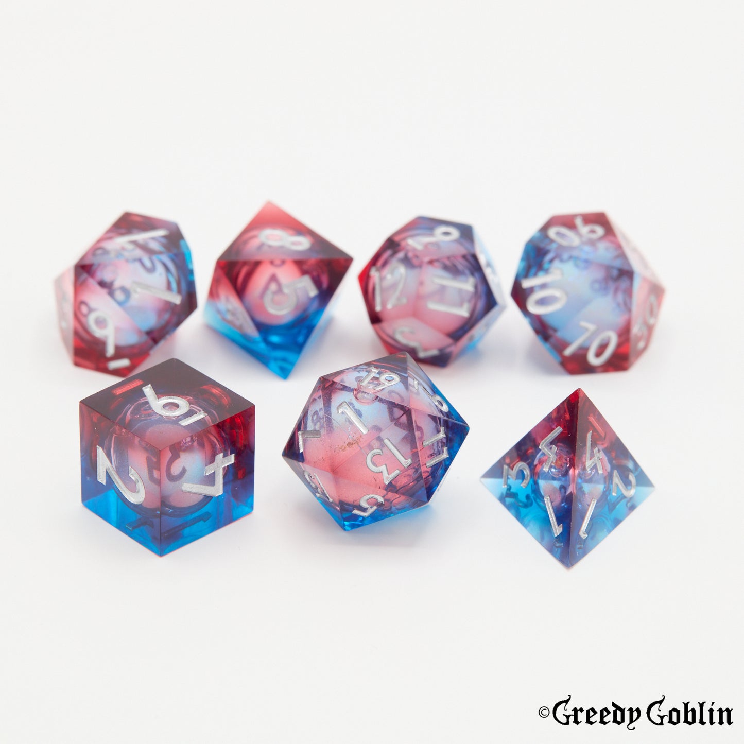 Liquid Core Dice Set (Transparent Blue Red S.)
