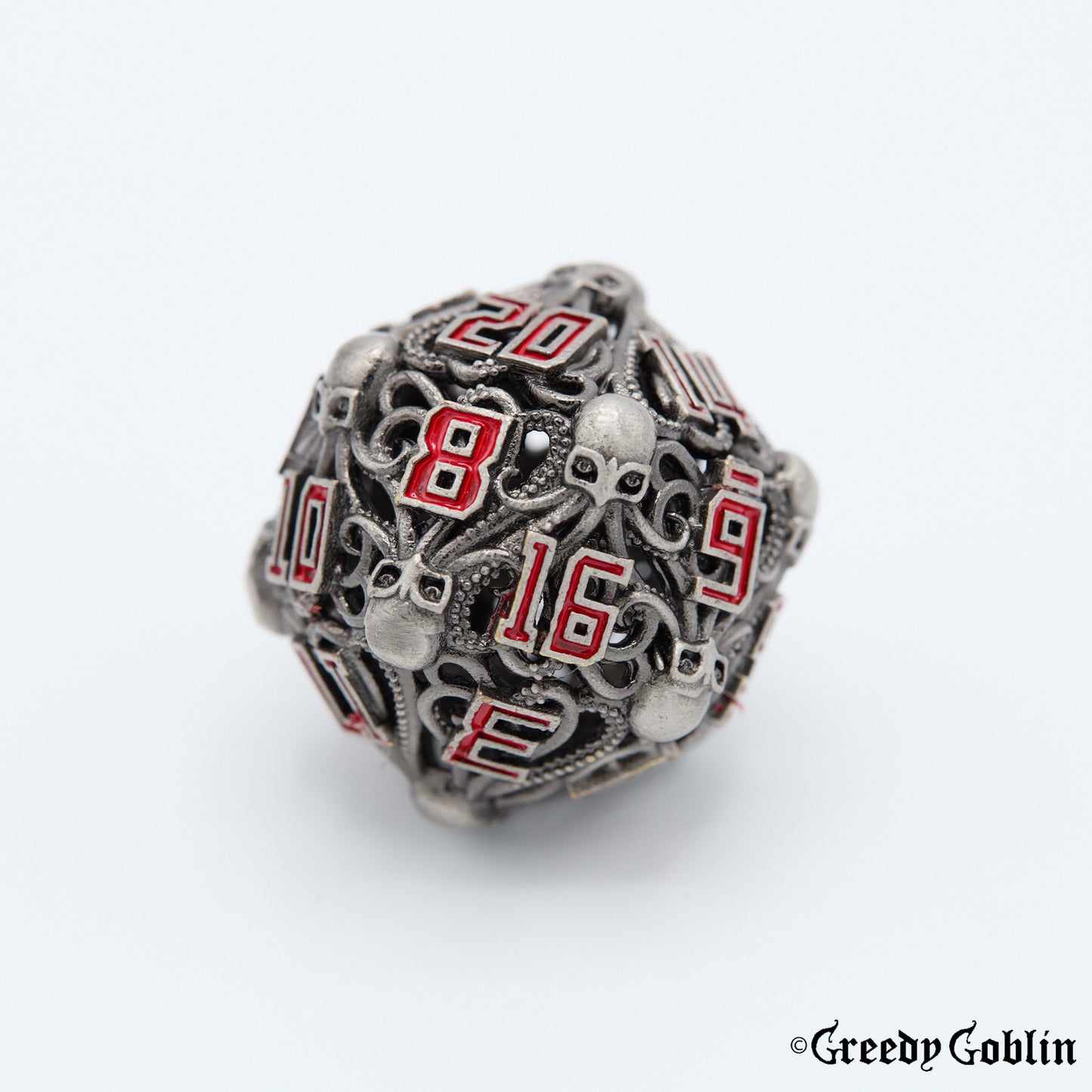 Metal Hollow Dice Set (Kraken Silver)