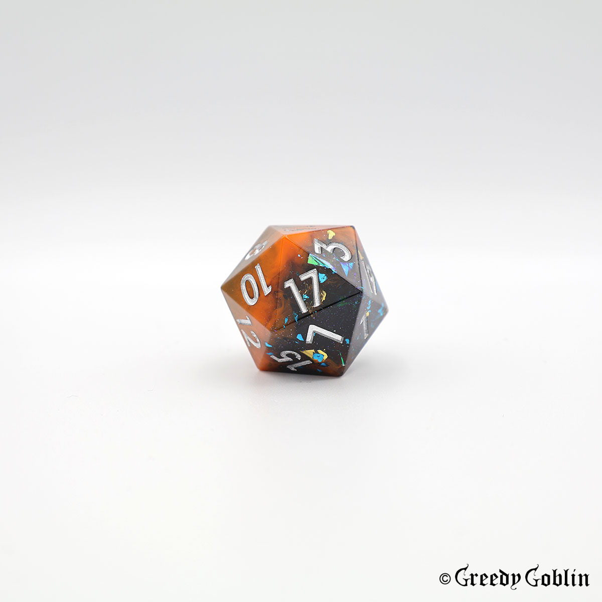 Sharp Polydice Set (Dark Orange Smoke Laser)