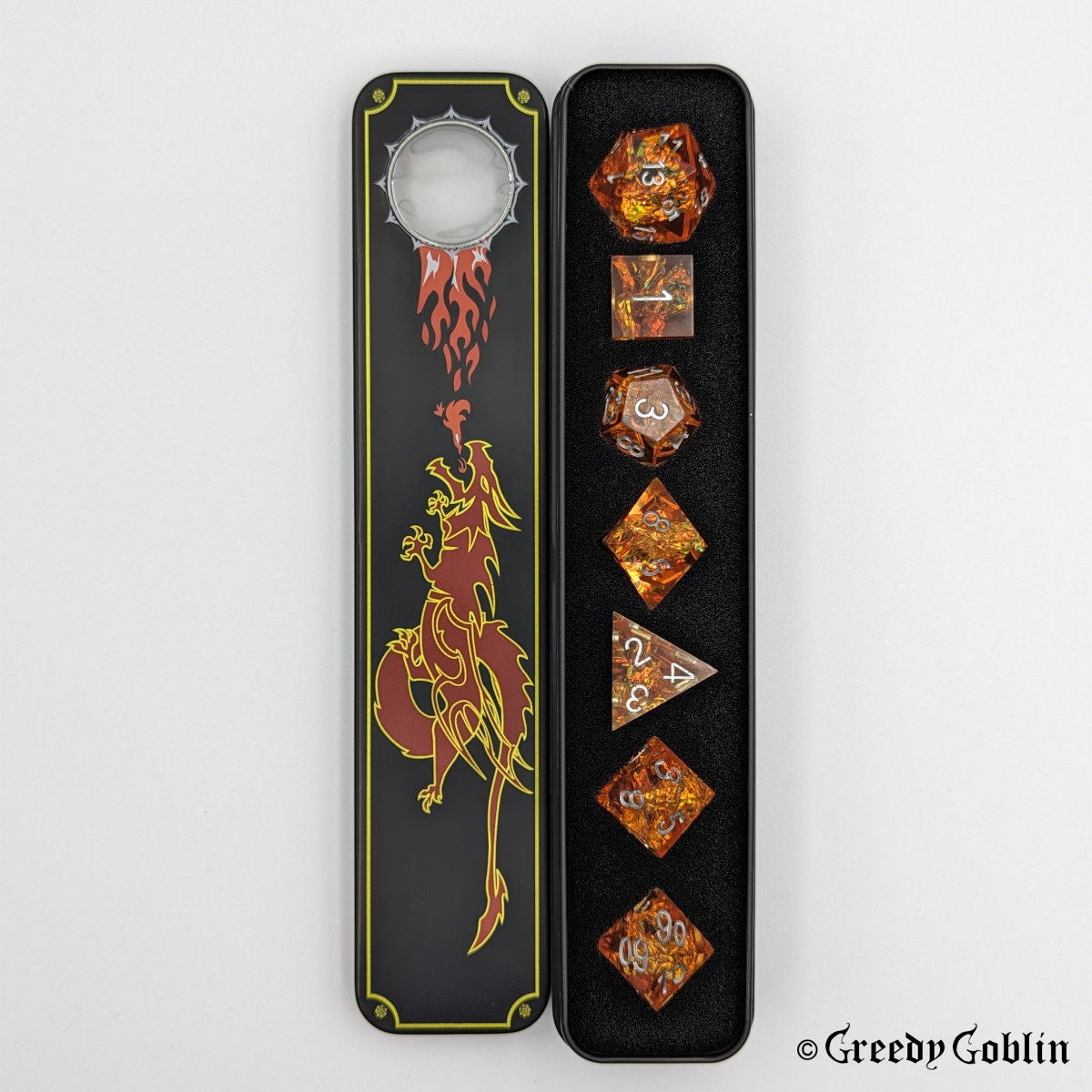 Sharp Polydice Set (Transparent Orange)