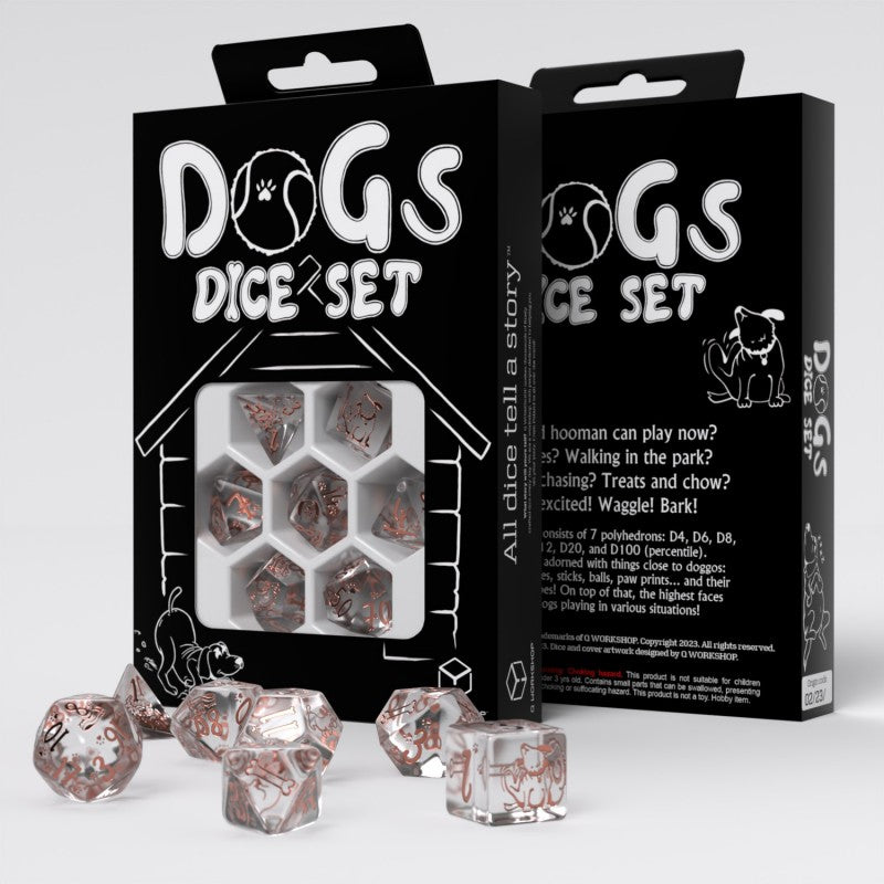 Q-Workshop - Dogs Dice Set: Bubbles