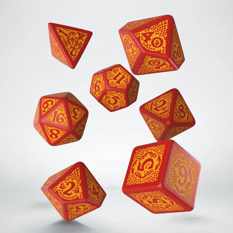 Q-Workshop - Dragon Slayer Red & orange Dice Set