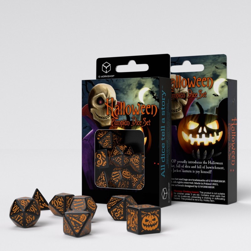 Q-Workshop - Halloween Pumpkin Dice Set