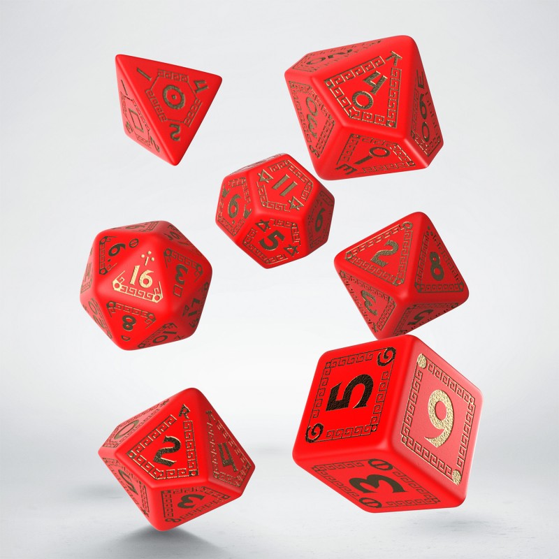 Q-Workshop - RuneQuest Red & gold Dice Set
