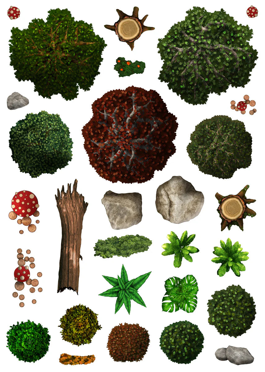 Loke Battlemats - Add-On Scenery for RPG Maps - Wilderness