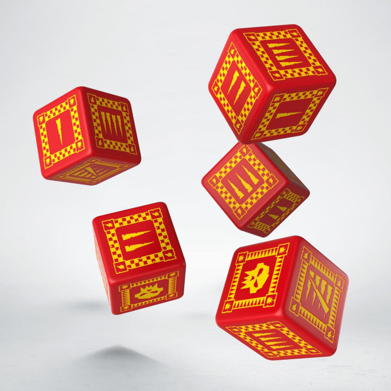 Q-Workshop - Orc Red & yellow 5D6 Dice