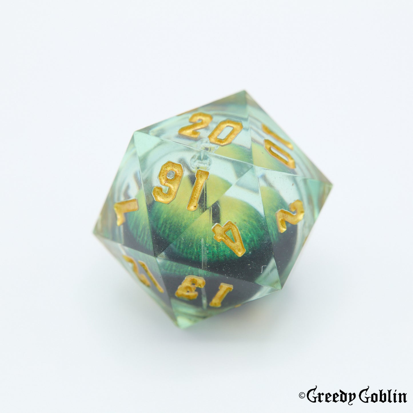 Liquid Core Dice Set (Green Eye)