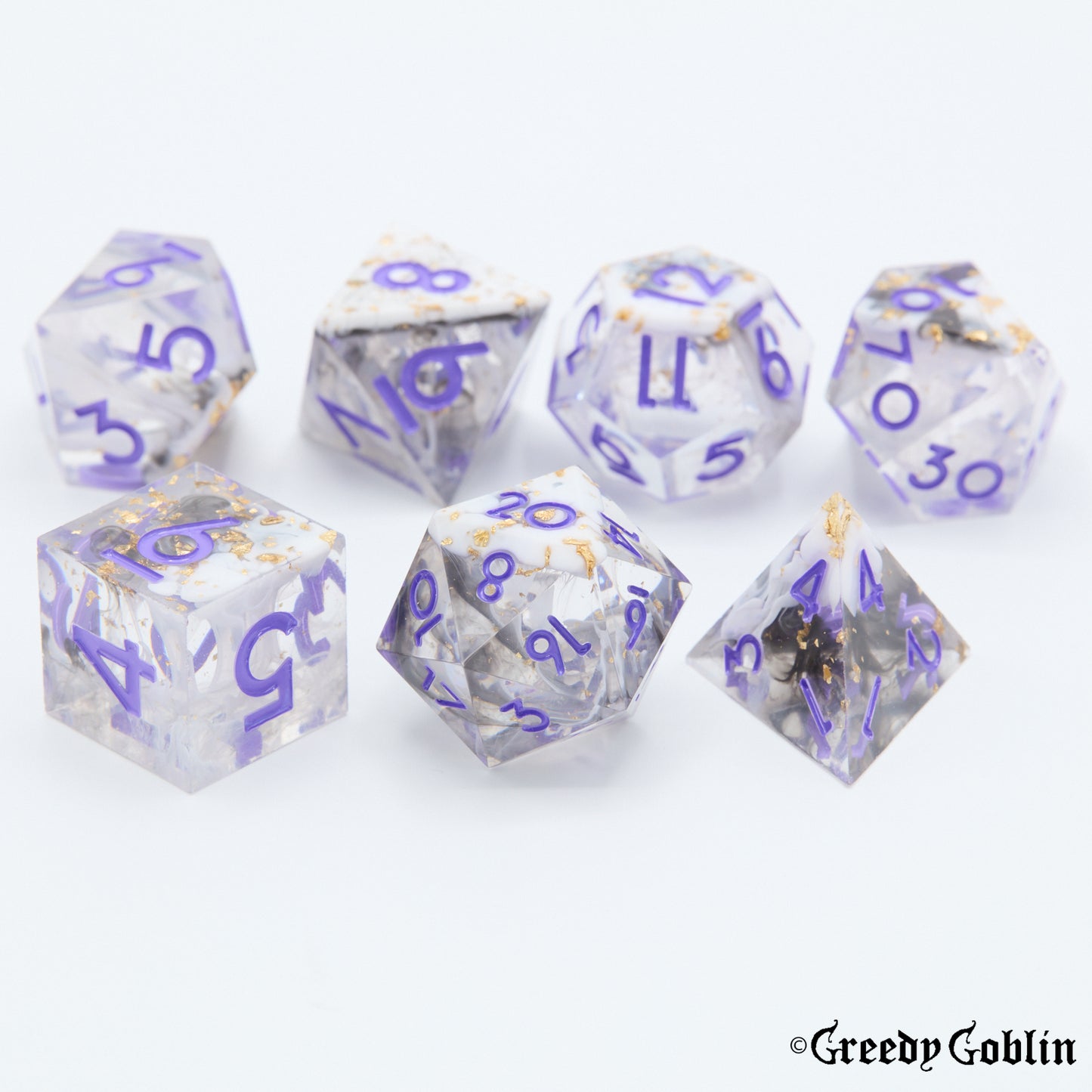 Sharp Polydice Set (White Mist)