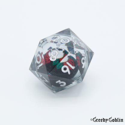 Liquid Core Dice Set (Rose Skull)