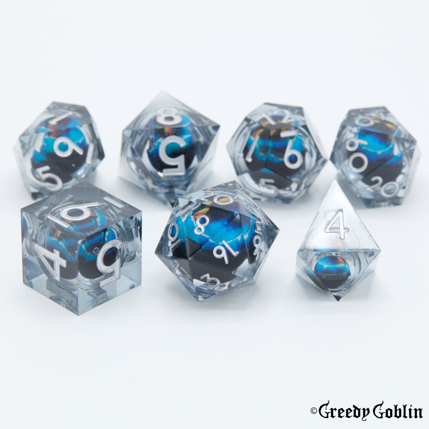 Liquid Core Dice Set (Black Eye)