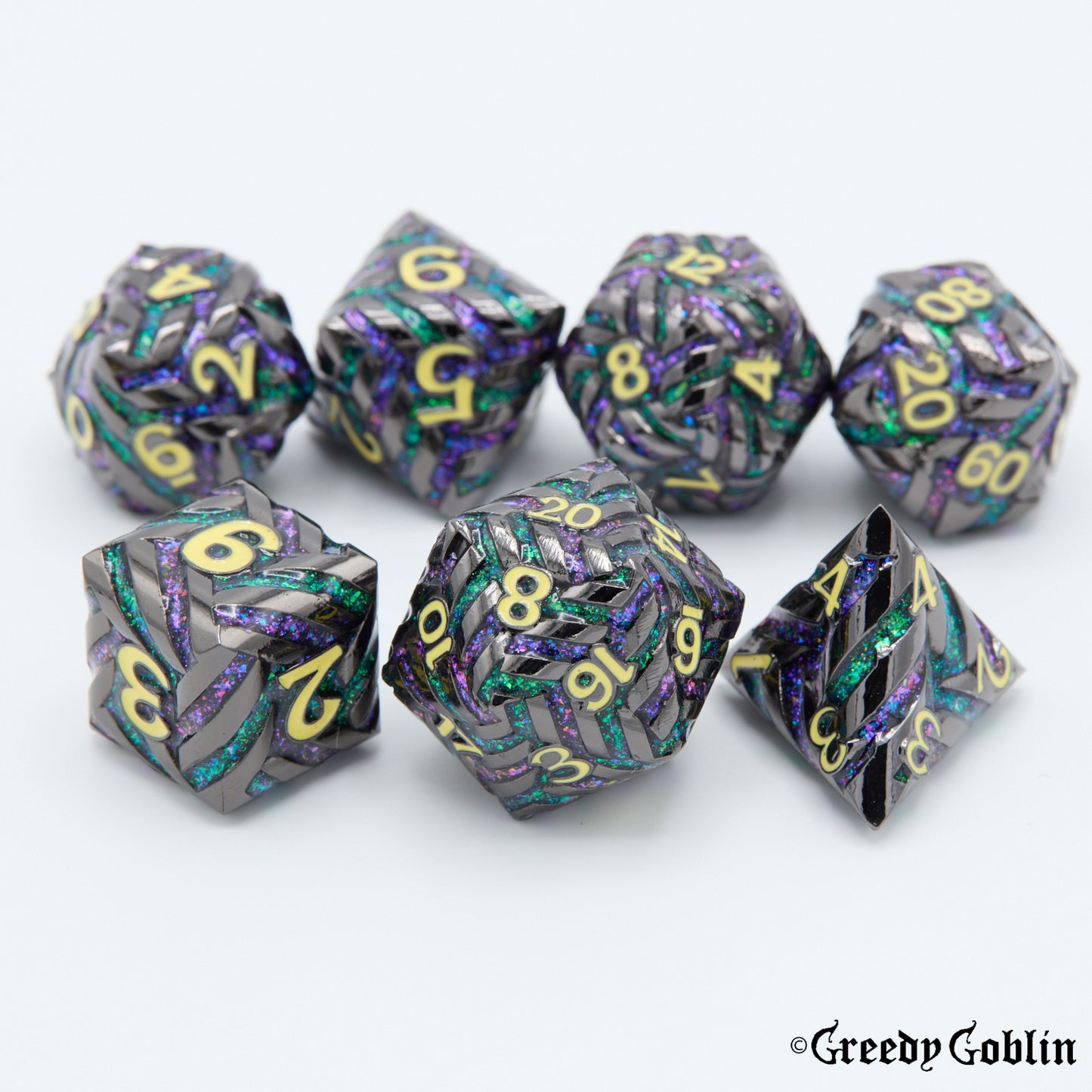 Metal Polydice Set (Woven Nether)