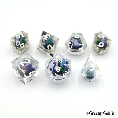 Liquid Core Dice Set (Multi-colored Eye)