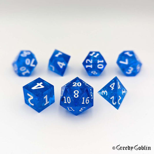 Sharp Polydice Set (Transparent Blue)