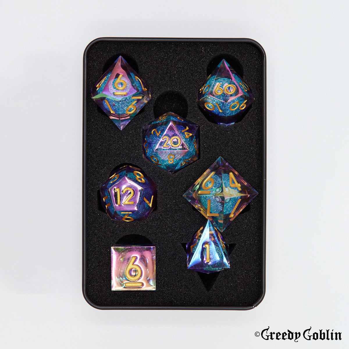 Liquid Core Dice Set (Purple Wisp Foil)