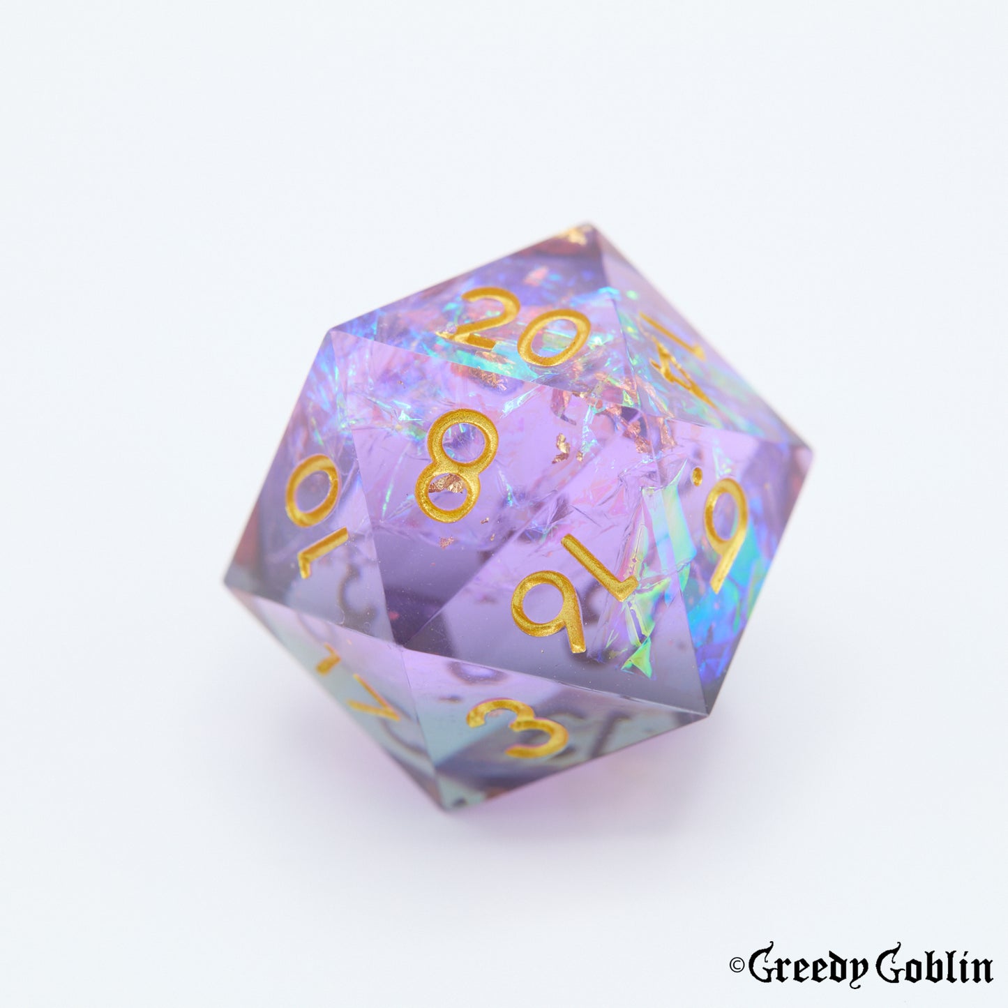 Sharp Polydice Set (Purple Split Laser)