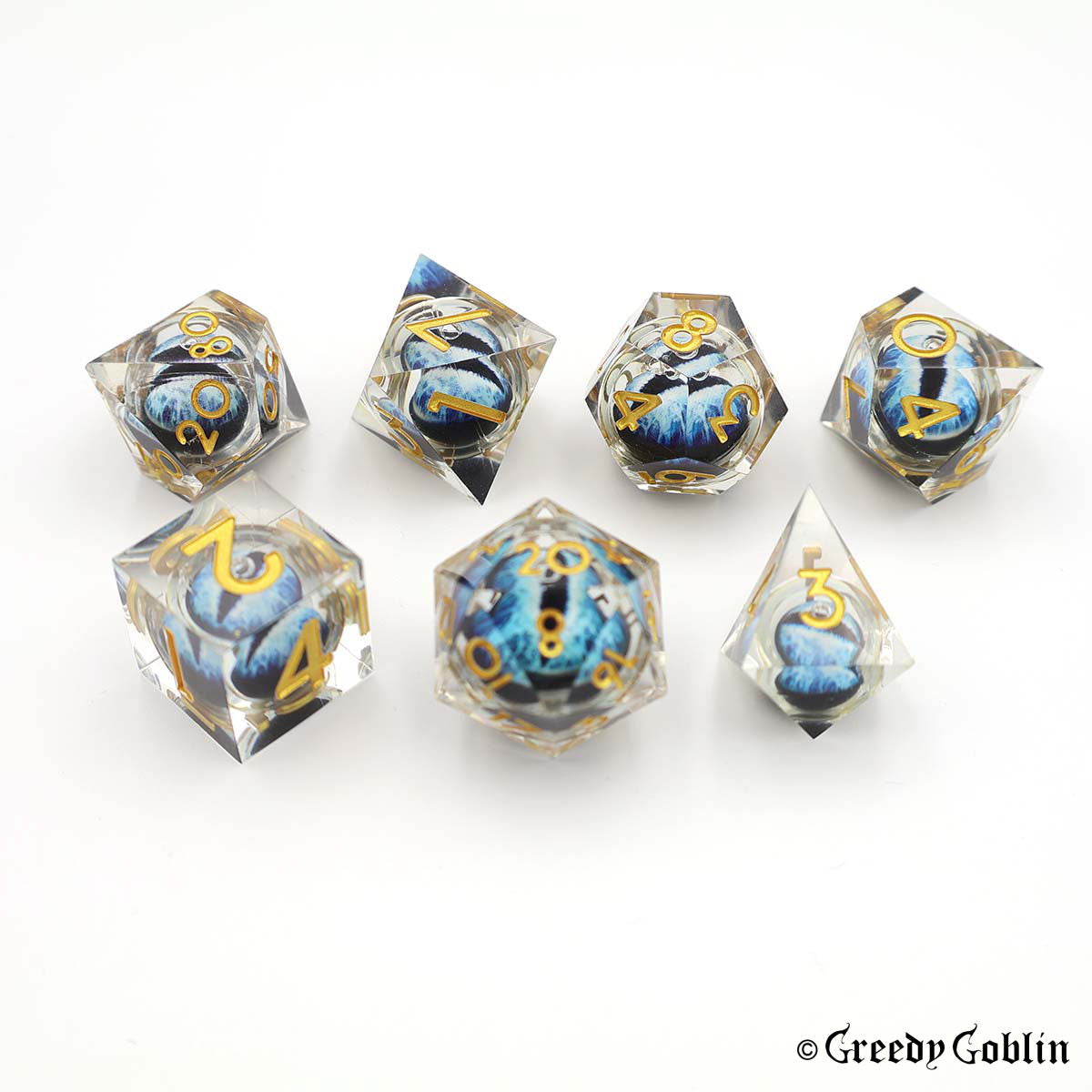 Liquid Core Dice Set (Blue Eye)