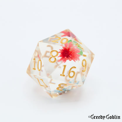Sharp Polydice Set (Golden Flowers)