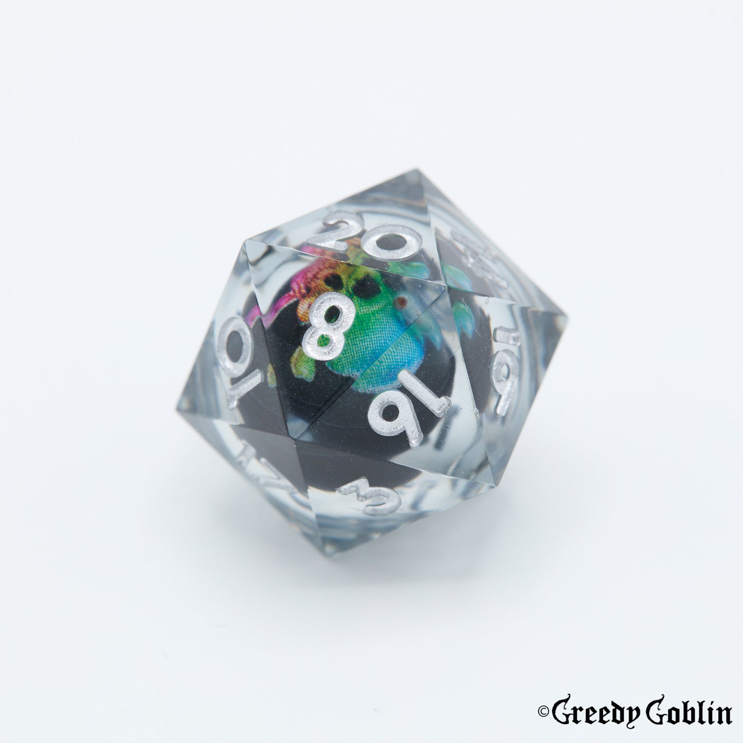 Liquid Core Dice Set (Rainbow Skull)
