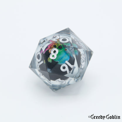 Liquid Core Dice Set (Rainbow Skull)