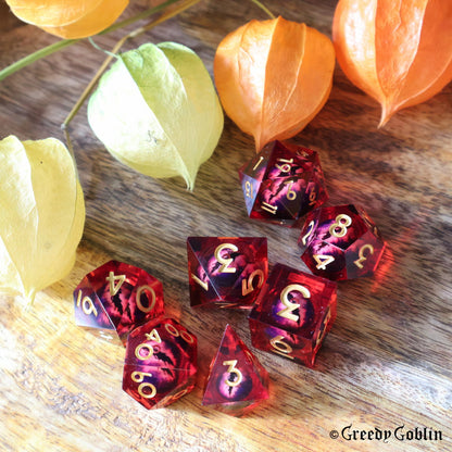 Liquid Core Dice Set (Red Eye)