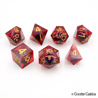 Liquid Core Dice Set (Red Eye)