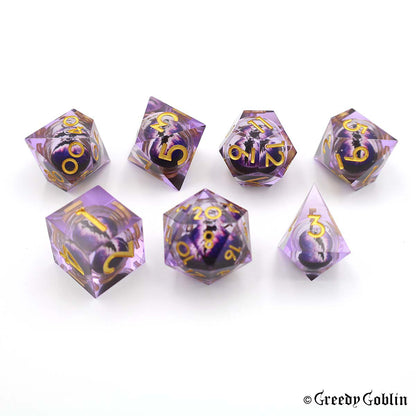 Liquid Core Dice Set (Purple Eye)