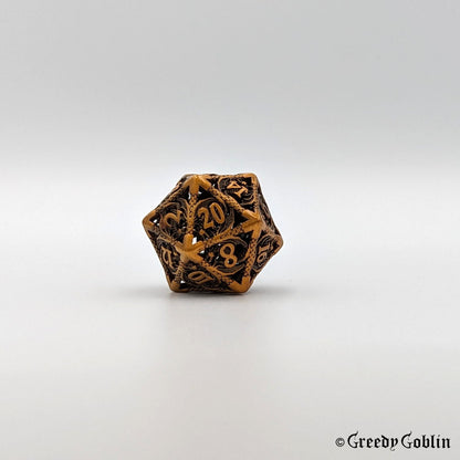 Metal Hollow Dice Set (Dragon Copper)