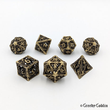 Metal Hollow Dice Set (Dragon Bronze)