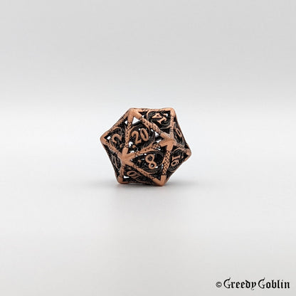 Metal Hollow Dice Set (Dragon Copper)