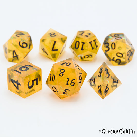 Sharp Polydice Set (Orange Black)