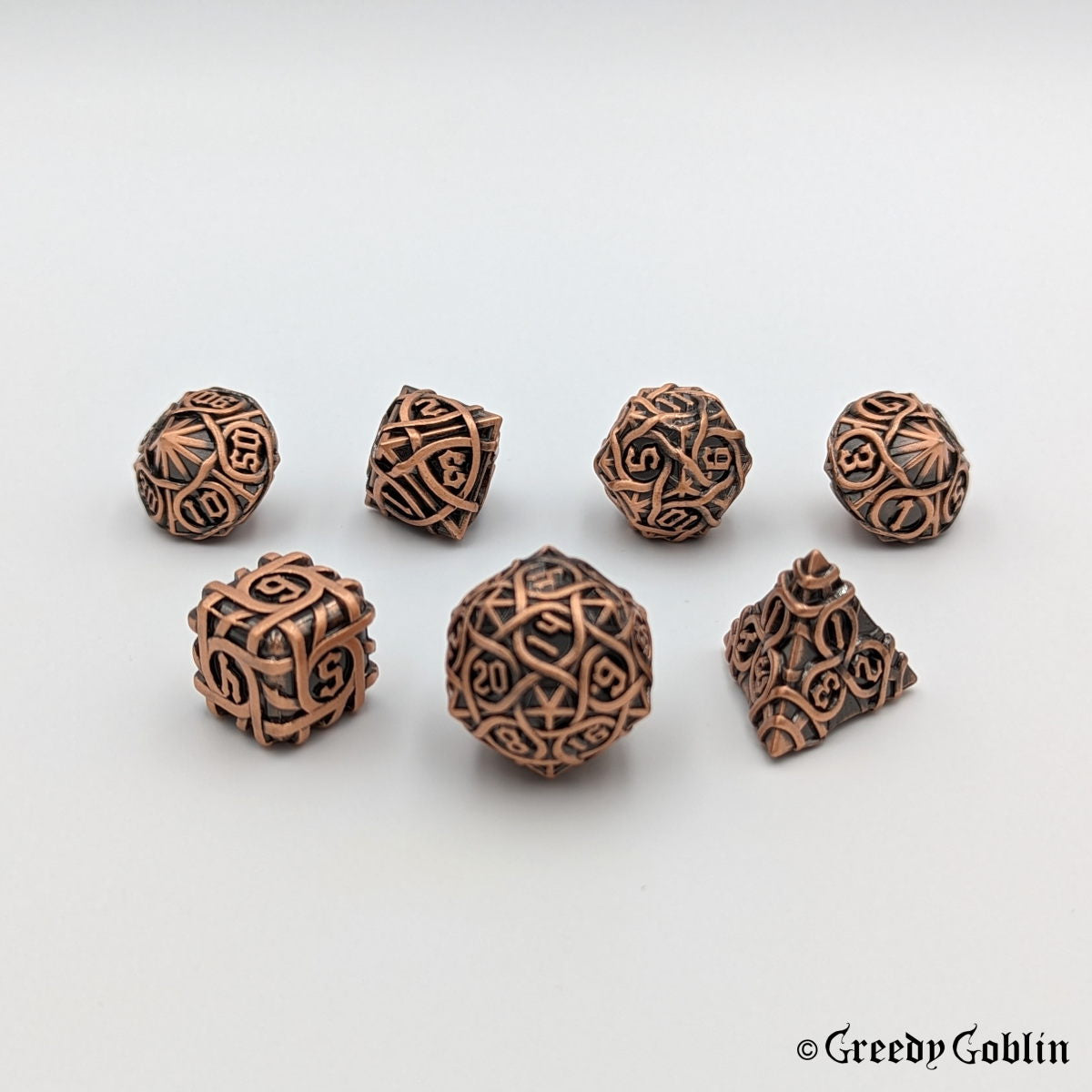 Metal Polydice Set (Celtic Knot Copper)