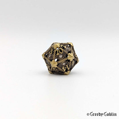 Metal Hollow Dice Set (Dragon Eyes Bronze)