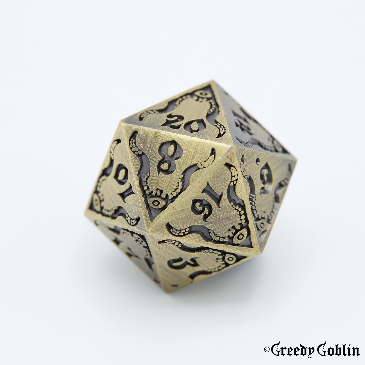 Metal Polydice Set (Cthulhu Brass)