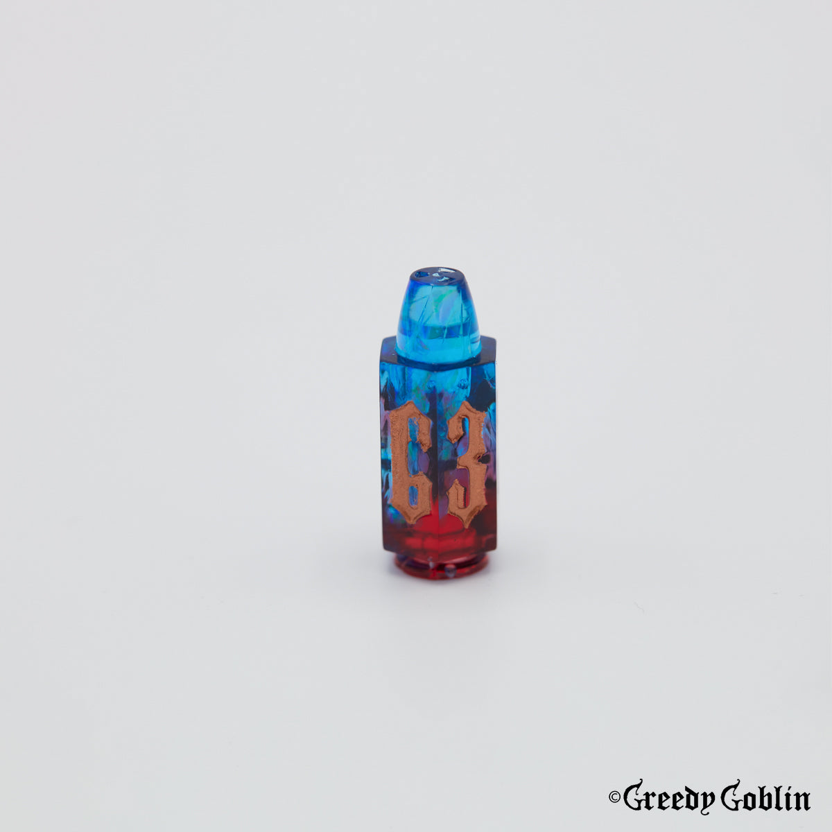 Bullet Acrylic Dice Set (Red / Blue)