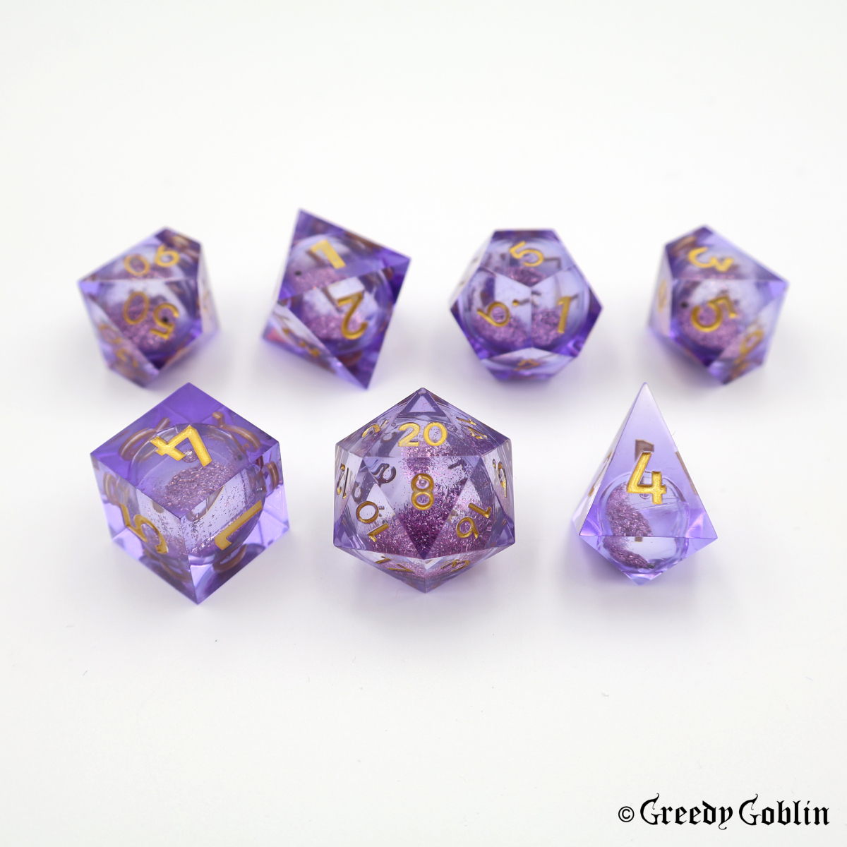 Liquid Core Dice Set (Purple Dust)