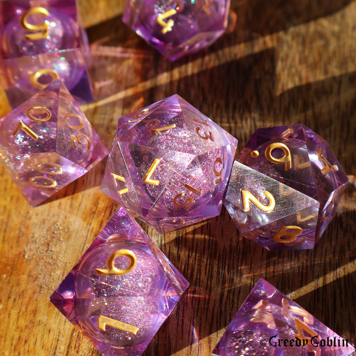 Liquid Core Dice Set (Purple Dust)