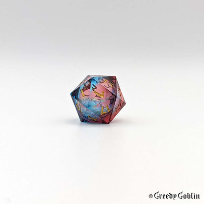 Liquid Core Dice Set (Transparent Blue Red)