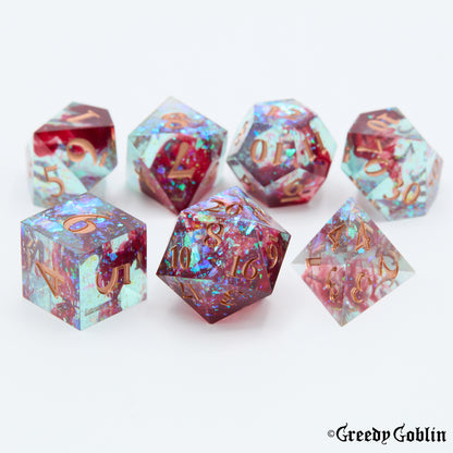 Sharp Polydice Set (Burgundy Mist)