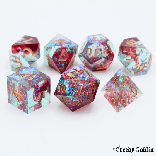 Sharp Polydice Set (Burgundy Mist)