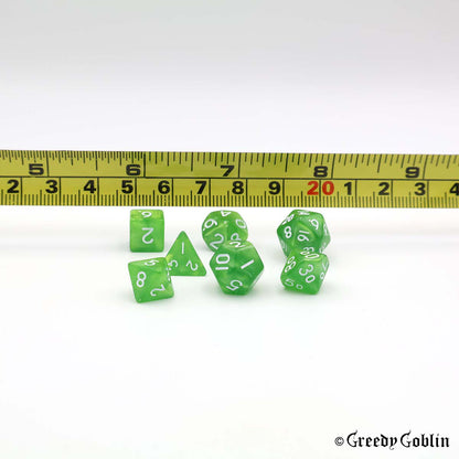 Mini Dice Set Marble Green