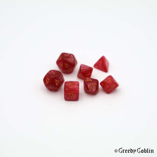 Mini Dice Set Marble Pink